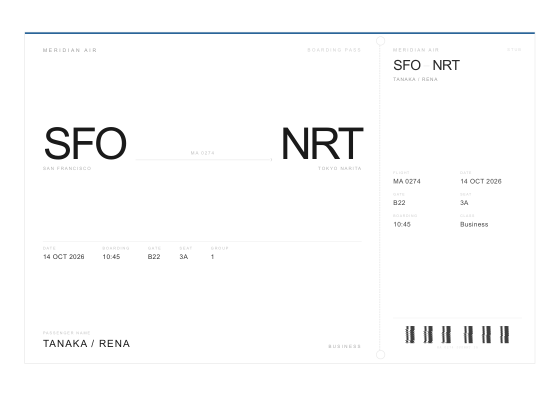 Boarding pass (minimal)