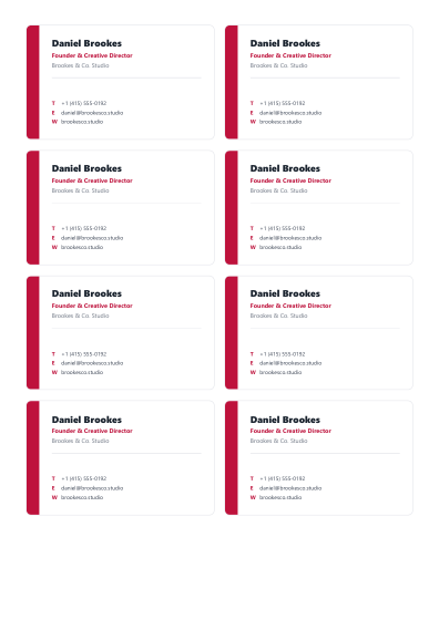 Business cards template