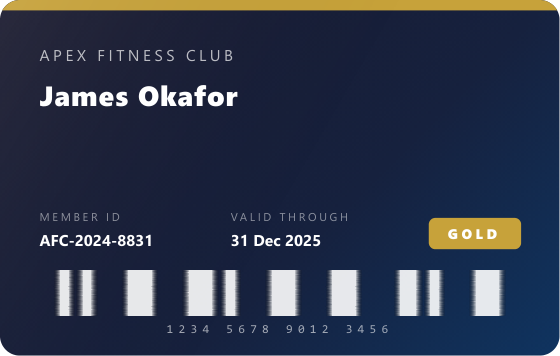 Membership card template