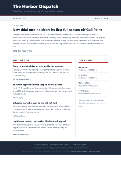 Newsletter (slate)
