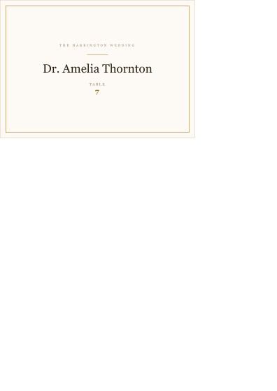Place card template