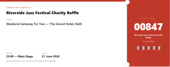 Raffle ticket template