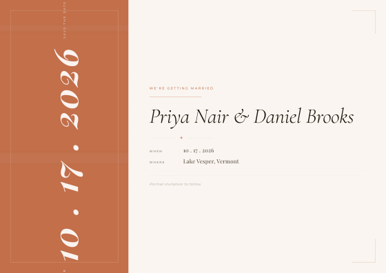 Save the date (elegant)